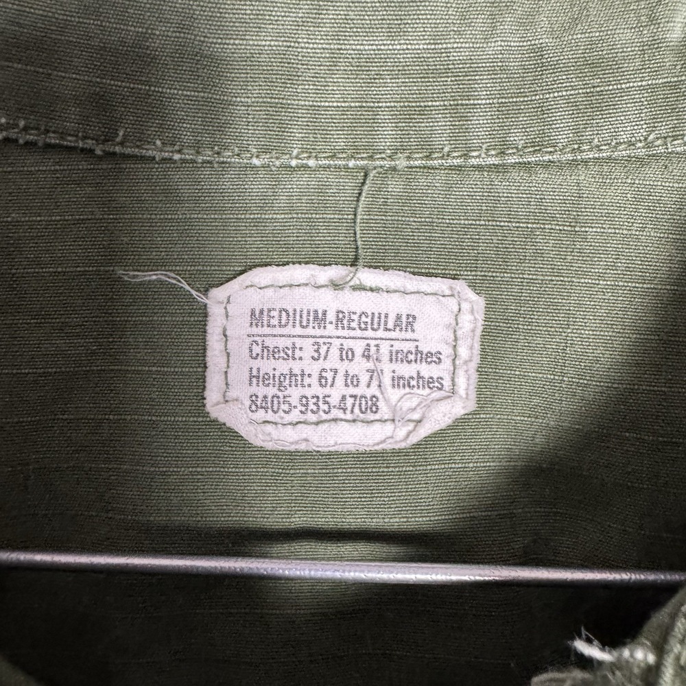Coat Man's Cotton Wind Resistant Rip Stop Poplin OG 107 M Reg USGI 1968 Vietnam - Picture 6 of 12